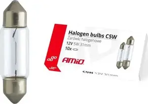 Halogen festoon bulbs 31 mm 12 V 10 pcs, Amio AMI-02553