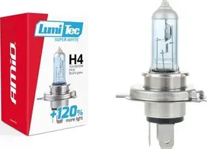 Halogen headlight bulb H4 12V 60/55W Amio LumiTec SuperWhite +120%