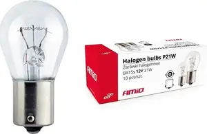 Automotive P21W BA15s 21W 12V bulb, pack of 10, universal