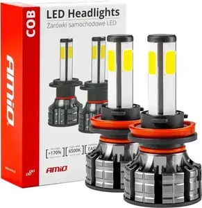 Auto LED spuldze Amio AMI-02845 H8/H9/H11 4-side COB