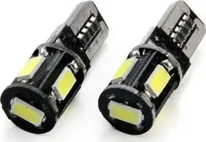 LED CANbus T10 (W5W) bulb Amio AMI-01628, 5 SMD 5730, white