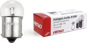 Halogen bulb Amio R10W BA15s 12V 10W — pack of 10