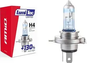 Halogen Headlight Bulb H4 12V 60/55W Amio LumiTec LIMITED +130%