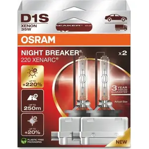Lukturu spuldze Osram D1S Xenarc Night Breaker 220 HID 35W 4300K ksenons