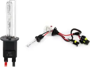 Halogen-type xenon replacement bulb Amio H1 6000K – single-pin H1 automotive headlight lamp