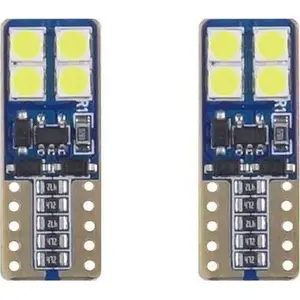 Amio LED CANBUS 8SMD 2835 T10e (W5W) White 12V/24V bulb