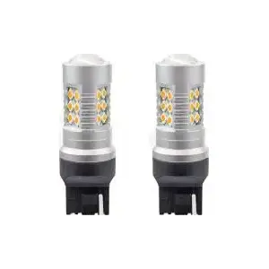Amio 1156 светодиодная лампа CANbus 24 SMD 3030 T20 (7440/W21W) янтарная 12V/24V