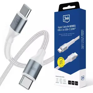USB-C to USB-C Cable 3MK 3MK17774 2 m White — USB 3MK data cable