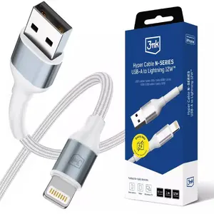 USB cable 3MK USB-A to USB-C 1 m White — 3MK 3MK17772