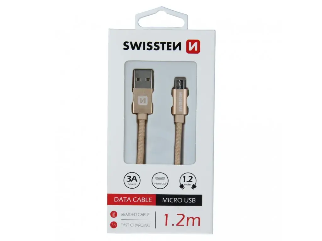 USB cable SWISSTEN 71522204 USB A–Micro-USB B 1.2 m Photo 2