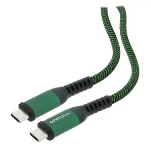 USB-C to USB-C cable PATONA 1732, USB 2.0, 0.5 m, Black/Green
