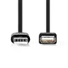 USB kabelis Nedis CCGL60010BK10 — USB A uz USB A Photo 2