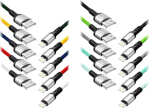 USB-A to Lightning Cable ORNO 1.2 m multicolour (USB data cable)