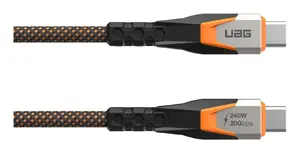 USB C to USB C cable C2G 9B4415114097 USB 3.2 Gen 2x2 0.75 m — Black/Orange