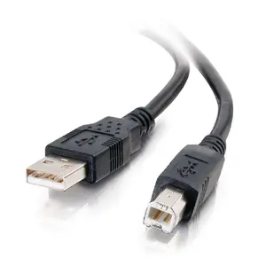 C2G USB 2.0 A/B kabelis vīrietis-vīrietis 1.01m melns apzeltīti kontakti