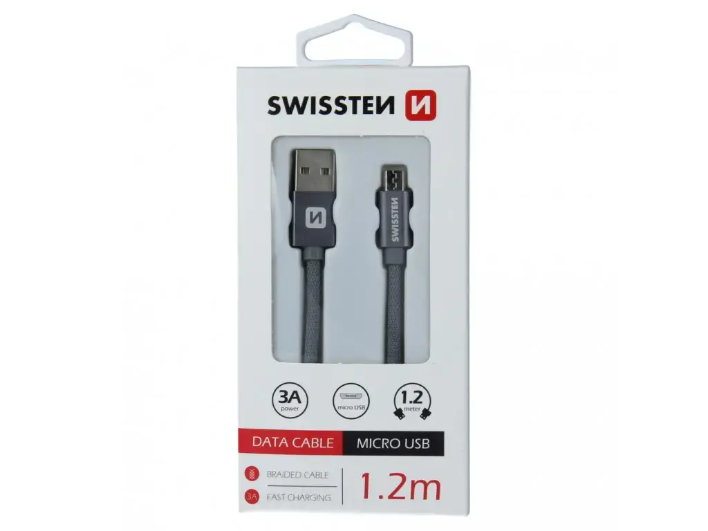 USB kabelis SWISSTEN 71522202 — USB A uz Micro-USB B Photo 2