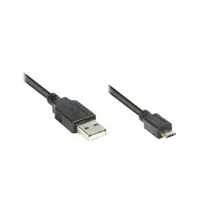Кабель USB 2.0 Alcasa 2510-MB01 — USB A на Micro-USB B, 1 м, чёрный