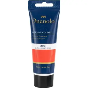 Akrila krāsa DELI Finenolo 75 ml — sarkana