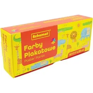 Plakātu krāsas SCHEMAT komplekts — 10 krāsas, 20 ml tūbiņas