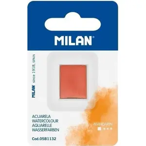 Akvareļu krāsa Milan — viena kaste, brūnais umbra (zemeņu tonis)