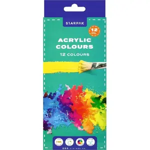 Akrila krāsu komplekts STARPAK FARBY AKRYL 12 krāsas × 12 ml tūbiņā