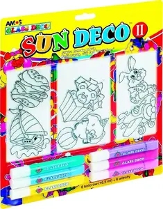 Stikla krāsu komplekts Amos Sun Deco II — 6 krāsas (modelis 134305)