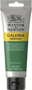 Акриловая краска Winsor & Newton Galeria 120 мл, Permanent Green Medium (484)