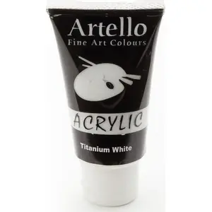 Acrylic paint tube SMARTMAX Artello 75 ml — Titanium White