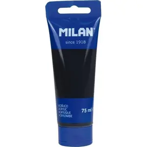 Akrila krāsa tūbiņā 75 ml Milan — Raķešu melnā
