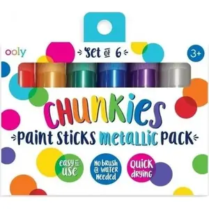 Krāsu zīmuļi Chunkies Metallic 6 gab. — Kolorowe Baloniki (metāliskais, 6 kom.)