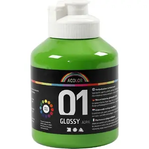 Akrila krāsa creativ company A-Color 01 — balta/zaļa, 500 ml