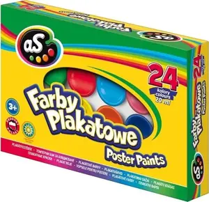 Plakāta krāsas Astra 24 krāsas 20 ml komplekts AS 329572