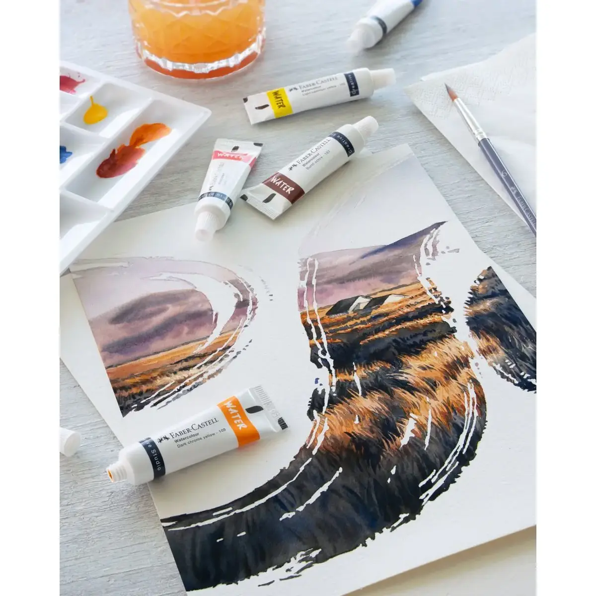 Faber-Castell ūdens krāsas 9 ml, 12 gab. Photo 4