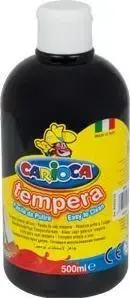 Temperkrāsa Carioca 500 ml, melna — ūdens bāzes krāsa mākslai un rokdarbiem