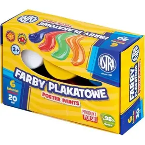 Plakātu krāsas Astra 6 krāsas x 20 ml STANDARD BOX — Astra AF338AST