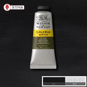 Акриловая краска 60 мл, Winsor & Newton Galeria, Ivory Black (331)