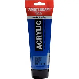 Акриловая краска тюбик 250 мл — Artequipment Amsterdam Standard Series, Phthalo Blue 570