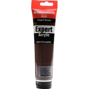 Акриловая краска в тубе Artequipment Amsterdam Expert Series — Burnt Umber 409, профессиональная акриловая