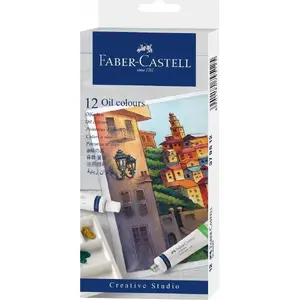 Eļļas krāsas Faber-Castell Creative Studio 12 krāsas, komplekts tūbiņās