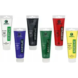 Akrila krāsa Maries 120 ml, dzeltens — mākslinieku akrila krāsa 120 ml