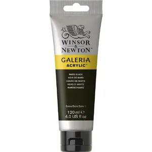 Акриловая краска туба Winsor & Newton Galeria Mars Black 120 мл