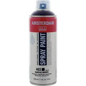 Aerozola krāsa Amsterdam Vandyke Brown 403 — akrila, 400 ml