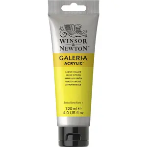 Акриловая краска в тюбике Winsor & Newton Galeria 120 мл — Lemon Yellow