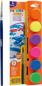Plakātu krāsas TEKA CARIOCA komplekts 6 neona krāsas (MPN 620936)