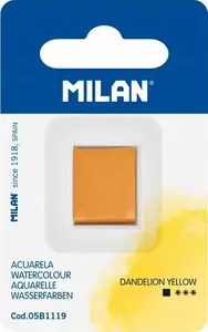 Akvareļu krāsa puspanalā TEKA dzeltena «Pienenes» MILAN