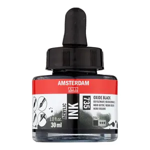 Drawing Ink Artequipment Amsterdam 17207350 — Black, 30 ml bottle