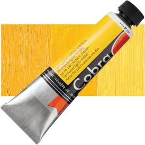 Oil colour tube Cobra Artist Water-Mixable Oil Permanent Yellow Medium 284