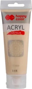 Akrila krāsa Happy Color 75 ml — metāliska gaišā zelta