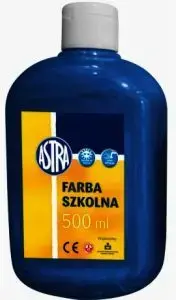 Skolas krāsa Astra 500 ml tumši zila (WIKR-925725) — ūdens bāzes krāsa