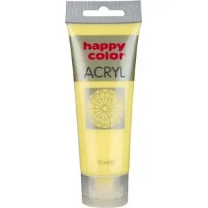 Akrila krāsa Happy Color 75 ml — pasteļdzeltena